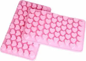 Silicone Mini Heart Shape Ice Cube Candy Chocolate Mold (PACK OF 2) Silicone Mini Heart Shape Ice Cube Candy Chocolate Mold (PACK OF 2)