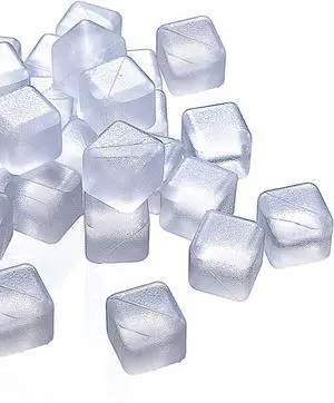 Reuable Ice Cube for Drinks - White Clear Plastic Ice Cube to Keep Drink Cool Longer Filled With Pure Water (20 Packs) Reuable Ice Cube for Drinks - White Clear Plastic Ice Cube to Keep Drink Cool Longer Filled With Pure Water (20 Packs)