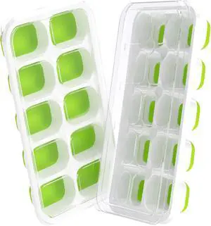DOQAUS Ice Cube Tray with Lids, 2 Pack Silicone Ice Trays for Freezer | Stackable BPA & LFGB Safe, Easy Release for Kitchen, RV, Cocktail, Coffee, Soup & Food DOQAUS Ice Cube Tray with Lids, 2 Pack Silicone Ice Trays for Freezer | Stackable BPA & LFGB Safe, Easy Release for Kitchen, RV, Cocktail, Coffee, Soup & Food