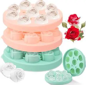 Hsei 2 Pieces 3D Rose Ice Mold 1.4 Inch Silicone Flower Ice Cube Trays Rose Silicone Mold for Freezer Whiskey Wine Cocktails Juice Bourbon Mimosas, Dishwasher Safe, Pink, Green Hsei 2 Pieces 3D Rose Ice Mold 1.4 Inch Silicone Flower Ice Cube Trays Rose Silicone Mold for Freezer Whiskey Wine Cocktails Juice Bourbon Mimosas, Dishwasher Safe, Pink, Green