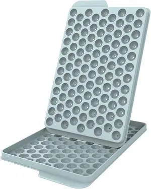 WIBIMEN Mini Ice Cube Trays for Freezer with Lid, 0.55" Pebble Ice | 1 Tray Only-Blue. for Iced Coffee, Bottles, Juice & Everyday Drinks, Easy Twist Release, Stackable WIBIMEN Mini Ice Cube Trays for Freezer with Lid, 0.55" Pebble Ice | 1 Tray Only-Blue. for Iced Coffee, Bottles, Juice & Everyday Drinks, Easy Twist Release, Stackable