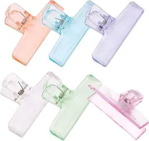 6 Pack Cute Chip Clips, Acrylic Clear Seal Clips for Food Storage | 6-Color Transparent Sealing Clip, Strong Spring Closure, Suitable for Kitchen Packaging Bags, Snack , Paper Storage 6 Pack Cute Chip Clips, Acrylic Clear Seal Clips for Food Storage | 6-Color Transparent Sealing Clip, Strong Spring Closure, Suitable for Kitchen Packaging Bags, Snack , Paper Storage