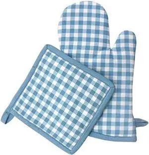 Cotton Candy Oven Mitten and Pot Holder Set.100% Cotton. One Pot Holder - 8"x8" and One Oven Mitts - 7"x13", Comfortable, Machine Washable, Heat Resistant - Baby Blue Cotton Candy Oven Mitten and Pot Holder Set.100% Cotton. One Pot Holder - 8"x8" and One Oven Mitts - 7"x13", Comfortable, Machine Washable, Heat Resistant - Baby Blue