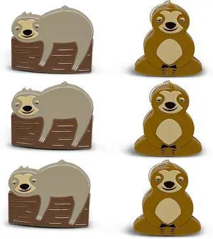 Sloth Bag Clips, 6 Woodland Sloth Chip Clip Set, Tight Food Saver, Snack Bag Sealer, Chip Clips Bag Clips Food Clips, Air Tight, Cute Sloth Party Supplies, Fun Sloth Stuff, Bag Clips for Food Storage Sloth Bag Clips, 6 Woodland Sloth Chip Clip Set, Tight Food Saver, Snack Bag Sealer, Chip Clips Bag Clips Food Clips, Air Tight, Cute Sloth Party Supplies, Fun Sloth Stuff, Bag Clips for Food Storage