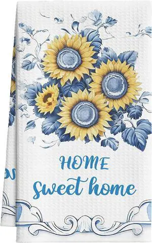 Sunflower Kitchen Towels, Home Sweet Home Sunflower Gifts For Women, 11 | Decorative Retro Floral Tea Hand Towel For Bathroom, Pretty Flower Housewarming Gifts For Holiday Thanksgiving Christmas Sunflower Kitchen Towels, Home Sweet Home Sunflower Gifts For Women, 11 | Decorative Retro Floral Tea Hand Towel For Bathroom, Pretty Flower Housewarming Gifts For Holiday Thanksgiving Christmas