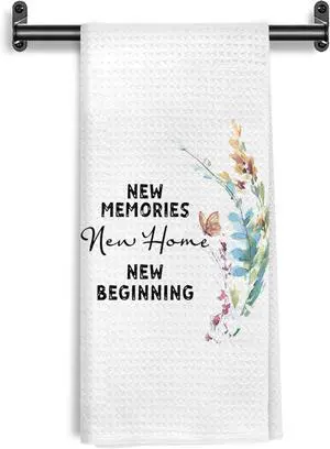 New Memories Home Beginning Kitchen Towels, House Warming Gifts New Home Hand Towels for Bathroom Kitchen Decorative, Housewarming Gifts for Women Dish Tea Towels Drying Cloth, 16x24 Inch New Memories Home Beginning Kitchen Towels, House Warming Gifts New Home Hand Towels for Bathroom Kitchen Decorative, Housewarming Gifts for Women Dish Tea Towels Drying Cloth, 16x24 Inch