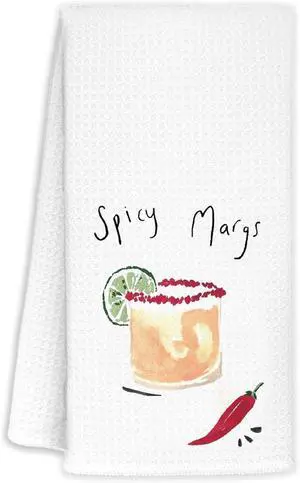 Margarita Lovers Gifts for Women Decorative Kitchen Hand Towels, 16x24 Inch, Spicy Margaritas Cocktail Dish Tea Towels for Kitchen Bar Cart Pub Decor Margarita Lovers Gifts for Women Decorative Kitchen Hand Towels, 16x24 Inch, Spicy Margaritas Cocktail Dish Tea Towels for Kitchen Bar Cart Pub Decor