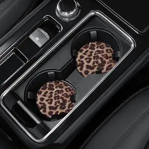 4 Pack Car Coasters, 2.75inch Leopard Print Cup Holder Coasters for Car, Neoprene Cup Pad Mat Coaster for Cup Holders for Women 4 Pack Car Coasters, 2.75inch Leopard Print Cup Holder Coasters for Car, Neoprene Cup Pad Mat Coaster for Cup Holders for Women