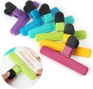 Tamaki 6 Pack Large Chip Bag Clips Assorted Color Food Clips, 6 x 3.5 Inch | Plastic Heavy Duty Seal Grip Tamaki 6 Pack Large Chip Bag Clips Assorted Color Food Clips, 6 x 3.5 Inch | Plastic Heavy Duty Seal Grip