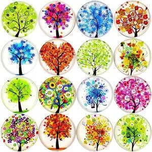 ALIGLE 16pcs Beautiful Glass Refrigerator Magnets Fridge Stickers Funny for Office Cabinets Whiteboards Tree of Life Decorative Photo Abstract (Tree of Life) ALIGLE 16pcs Beautiful Glass Refrigerator Magnets Fridge Stickers Funny for Office Cabinets Whiteboards Tree of Life Decorative Photo Abstract (Tree of Life)