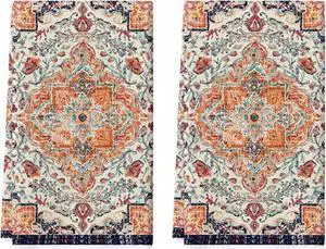 Artoid Mode Orange Flowers Bohemia Boho Kitchen Towels Dish Towels, 18x26 Inch Daily Seasonal Decoration Hand Towels Set of 2 Artoid Mode Orange Flowers Bohemia Boho Kitchen Towels Dish Towels, 18x26 Inch Daily Seasonal Decoration Hand Towels Set of 2