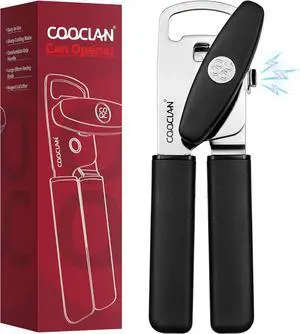 Multifunction Magnetic Manual Can Opener and Bottle Opener, Black | Heavy Duty Sharp Smooth Cutting Stainless Steel Blade, Effortless Easy Turn Knob, Comfortable Grip Handle, Easy to Use Multifunction Magnetic Manual Can Opener and Bottle Opener, Black | Heavy Duty Sharp Smooth Cutting Stainless Steel Blade, Effortless Easy Turn Knob, Comfortable Grip Handle, Easy to Use