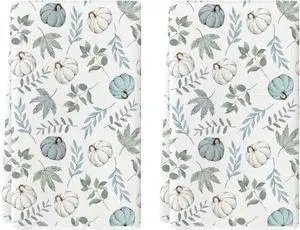 Artoid Mode Blue Leaves Fall Kitchen Towels Set of 2 18x26 Inch | Thanksgiving Autumn Eucalyptus Pumpkin Hand & Dish Towels,Ultra Absorbent,Seasonal Farmhouse Decoration Artoid Mode Blue Leaves Fall Kitchen Towels Set of 2 18x26 Inch | Thanksgiving Autumn Eucalyptus Pumpkin Hand & Dish Towels,Ultra Absorbent,Seasonal Farmhouse Decoration