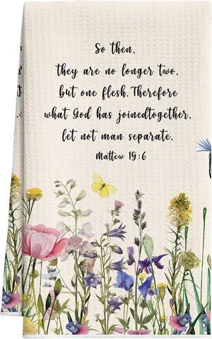 Christian Floral Kitchen Towels, Retro Wildflowers Dish Towel for Kitchen Bathroom, Vintage Bible Verse Decorative Hand Towels, Religious Fast Drying Tea Towel, Spring Gifts Home Decor-S07 Christian Floral Kitchen Towels, Retro Wildflowers Dish Towel for Kitchen Bathroom, Vintage Bible Verse Decorative Hand Towels, Religious Fast Drying Tea Towel, Spring Gifts Home Decor-S07