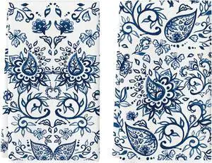Artoid Mode Beige Floral Paisley Kitchen Towels Dish Towels, 18x26 Inch Seasonal Spring Decoration Hand Towels Set of 2 Artoid Mode Beige Floral Paisley Kitchen Towels Dish Towels, 18x26 Inch Seasonal Spring Decoration Hand Towels Set of 2
