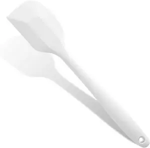 White Silicone Spatula for Cooking, 10.8In Small Kitchen, Flexible Rubber for Baking White Silicone Spatula for Cooking, 10.8In Small Kitchen, Flexible Rubber for Baking