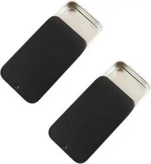 2Pcs Toothpick Holder, Portable Empty 2.7*1.6*0.6inch / 7*4.2*1.5cm Reusable Metal Toothpicks Case,Small Toothpick Dispenser for Travel,Outdoor,Camping(Black) 2Pcs Toothpick Holder, Portable Empty 2.7*1.6*0.6inch / 7*4.2*1.5cm Reusable Metal Toothpicks Case,Small Toothpick Dispenser for Travel,Outdoor,Camping(Black)