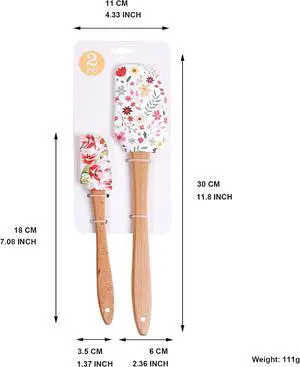 2PCS Silicone Spatula Set, Heat Resistant Baking Spatulas Food Grade Silicone Scraper Spatula for Mixing, Cooking, and Baking, Non-Stick Rubber Jar Spatulas with Hanging Hole Moderately Soft and Firm 2PCS Silicone Spatula Set, Heat Resistant Baking Spatulas Food Grade Silicone Scraper Spatula for Mixing, Cooking, and Baking, Non-Stick Rubber Jar Spatulas with Hanging Hole Moderately Soft and Firm