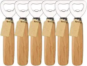 Bartender Bottle Openers, Beer Bottle Openers, Cider, Soft Drinks -Wood Handle Handheld (set of 6) Bartender Bottle Openers, Beer Bottle Openers, Cider, Soft Drinks -Wood Handle Handheld (set of 6)