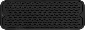 MicoYang Silicone Dish Drying Mat for Multiple Usage,Easy clean,Eco-friendly,Heat-resistant Silicone Mat for Kitchen Counter,Sink,Bar,Bottle,or Cup Black M 17 inches x 6 inches MicoYang Silicone Dish Drying Mat for Multiple Usage,Easy clean,Eco-friendly,Heat-resistant Silicone Mat for Kitchen Counter,Sink,Bar,Bottle,or Cup Black M 17 inches x 6 inches