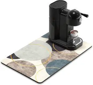 Rnivvi Coffee Mat, 12" x 19" Cute Boho Theme Coffee Bar Mats for Espresso Machine Station Accessories and Organizer, Hide Stain Rubber Backed Absorbent Dish Drying Pad for Kitchen Counter, Circle Rnivvi Coffee Mat, 12" x 19" Cute Boho Theme Coffee Bar Mats for Espresso Machine Station Accessories and Organizer, Hide Stain Rubber Backed Absorbent Dish Drying Pad for Kitchen Counter, Circle