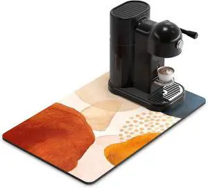 Rnivvi Coffee Mat, 12" x 19" Cute Boho Theme Coffee Bar Mats for Espresso Machine Station Accessories and Organizer, Hide Stain Rubber Backed Absorbent Dish Drying Pad for Kitchen Counter, Stones Rnivvi Coffee Mat, 12" x 19" Cute Boho Theme Coffee Bar Mats for Espresso Machine Station Accessories and Organizer, Hide Stain Rubber Backed Absorbent Dish Drying Pad for Kitchen Counter, Stones