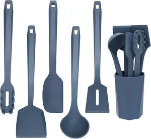 Kitchen Silicone Cooking Utensils Set of 6 with Holder, 600F Heat Resistant, BPA Free Cleanup Kitchen Silicone Cooking Utensils Set of 6 with Holder, 600F Heat Resistant, BPA Free Cleanup