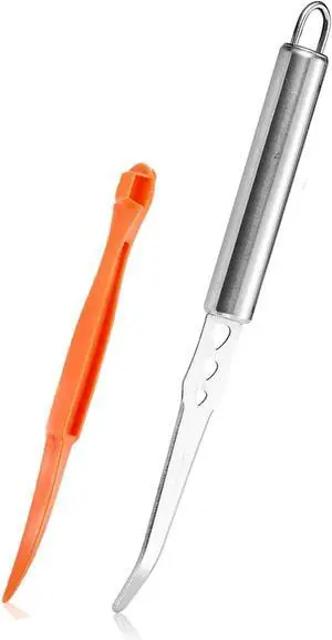 Stainless Steel Fruit Knife Orange Peeler Tools Grapefruit Utensils Tool for Citrus Lemon Kiwi Salads Melon Lime Pitaya Apple Stainless Steel Fruit Knife Orange Peeler Tools Grapefruit Utensils Tool for Citrus Lemon Kiwi Salads Melon Lime Pitaya Apple