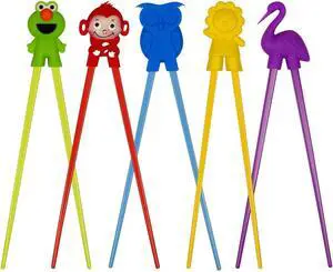 Training chopsticks for kids adults and beginners - 5 Pairs chopstick set with attachable learning chopstick helper - right or left handed Training chopsticks for kids adults and beginners - 5 Pairs chopstick set with attachable learning chopstick helper - right or left handed