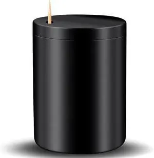 Stainless Steel Toothpick Holder Dispenser - One-at-a-Time Hygienic Design, Holds 1000+ Picks, Dishwasher Safe & Fingerprint-Resistant Finish(With 540 Pieces Bamboo Round Toothpicks) -Black Stainless Steel Toothpick Holder Dispenser - One-at-a-Time Hygienic Design, Holds 1000+ Picks, Dishwasher Safe & Fingerprint-Resistant Finish(With 540 Pieces Bamboo Round Toothpicks) -Black