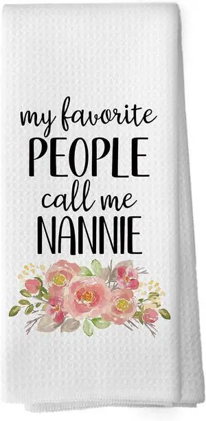 Nannie Gifts Kitchen Towels - Grandma Gifts from Grandkids Dish Towels, Rustic Grandma Mothers Day Birthday Decorative Absorbent Dishcloths Hand Towel for Kitchen Decor 16x24 Inches Nannie Gifts Kitchen Towels - Grandma Gifts from Grandkids Dish Towels, Rustic Grandma Mothers Day Birthday Decorative Absorbent Dishcloths Hand Towel for Kitchen Decor 16x24 Inches
