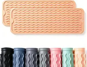 2 Pack Caketime Silicone Dish Drying Mat for Kitchen Counter Faucet Protector Under Sink Stone Rack Bath Mats for Bathroom Kitchen Decor Usage Absorbent Organizer Drain Tray 17inchx6inch Beige 2 Pack Caketime Silicone Dish Drying Mat for Kitchen Counter Faucet Protector Under Sink Stone Rack Bath Mats for Bathroom Kitchen Decor Usage Absorbent Organizer Drain Tray 17inchx6inch Beige