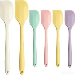 6 Pack Silicone Spatulas 10.9 in Large & 8.2 in Small, Nonstick Heat Resistant Mixing Tools for Baking Cookware 6 Pack Silicone Spatulas 10.9 in Large & 8.2 in Small, Nonstick Heat Resistant Mixing Tools for Baking Cookware