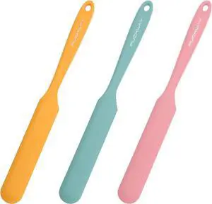 3pcs Silicone Jar Spatulas 10in Long Skinny Heat-Resistant, Narrow Spatula Set for Scraping Peanut Butter, Sourdough, Jam in Small Containers, Blenders & Baking (Yellow & Green & Pink) 3pcs Silicone Jar Spatulas 10in Long Skinny Heat-Resistant, Narrow Spatula Set for Scraping Peanut Butter, Sourdough, Jam in Small Containers, Blenders & Baking (Yellow & Green & Pink)