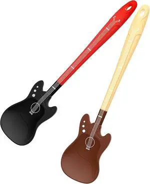2 Piece Guitar-shaped Silicone Spatula,highly artistic and personalized gift,High Temperature Resistant, Food Grade Silicone, Unique Gift for Music Lovers and Cooking Enthusiasts (Brown + Black) 2 Piece Guitar-shaped Silicone Spatula,highly artistic and personalized gift,High Temperature Resistant, Food Grade Silicone, Unique Gift for Music Lovers and Cooking Enthusiasts (Brown + Black)