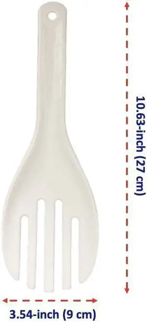 White Jumbo Large Plastic Rice Paddle Spatula Scoop Fork-Like, 10.63" (27 cm) Long, Serving SpoonsRice and Potato Servers White Jumbo Large Plastic Rice Paddle Spatula Scoop Fork-Like, 10.63" (27 cm) Long, Serving SpoonsRice and Potato Servers