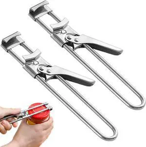 2 Pack Adjustable Stainless Steel Jar Opener, Easy Grip Manual Bottle & Tight Lid Opener for Elderly, Arthritis, Women and Children 2 Pack Adjustable Stainless Steel Jar Opener, Easy Grip Manual Bottle & Tight Lid Opener for Elderly, Arthritis, Women and Children