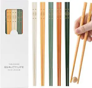 5 Pairs Fiberglass Chopsticks Reusable | Dishwasher Safe | BPA-free | Non-slip Chop Sticks Set - 9.45in 5 Pairs Fiberglass Chopsticks Reusable | Dishwasher Safe | BPA-free | Non-slip Chop Sticks Set - 9.45in