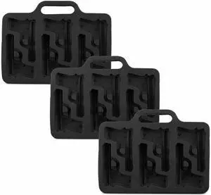 Black Silicone Gun Pistol Chocolate Mold Ice Cube Soap Tray Party 3 PACK Molds Black Silicone Gun Pistol Chocolate Mold Ice Cube Soap Tray Party 3 PACK Molds