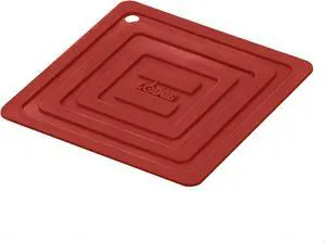 Lodge Red Square Silicone Pot Holder, Heat Protection | Square Silicone Pot Holder with Heat Protection up to 250°F, Stain-Resistant Silicone for Safe Handling of Hot Cookware Lodge Red Square Silicone Pot Holder, Heat Protection | Square Silicone Pot Holder with Heat Protection up to 250°F, Stain-Resistant Silicone for Safe Handling of Hot Cookware