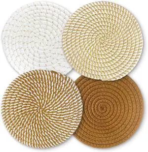 Trivets for Hot Dishes, Hot Pads for Kitchen, 7'' Trivets for Hot Pots and Pans, Pot Holders for Kitchen, Pot Holders Heat Resistant 4-Pcs, Kitchen Essentials for New Home (Brown) Trivets for Hot Dishes, Hot Pads for Kitchen, 7'' Trivets for Hot Pots and Pans, Pot Holders for Kitchen, Pot Holders Heat Resistant 4-Pcs, Kitchen Essentials for New Home (Brown)