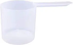 Plastic Measuring Scoop, (118.4 cc | 1/2 Cup | 4 fl oz. | 118.4 mL) Long Handle Spoons for Powders, Granules, Coffee, Pet Food, Baking Supplies, Protein and Other Dry Goods, BPA Free (Set of 1) Plastic Measuring Scoop, (118.4 cc | 1/2 Cup | 4 fl oz. | 118.4 mL) Long Handle Spoons for Powders, Granules, Coffee, Pet Food, Baking Supplies, Protein and Other Dry Goods, BPA Free (Set of 1)