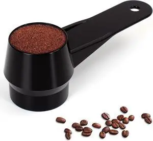 Coffee Scoop for Reusable K Cup Refillable Coffee Pods, 2 Tablespoon Capacity, Scoop for Ground Coffee, Protein Powder, Tea(Black,1Pack) Coffee Scoop for Reusable K Cup Refillable Coffee Pods, 2 Tablespoon Capacity, Scoop for Ground Coffee, Protein Powder, Tea(Black,1Pack)