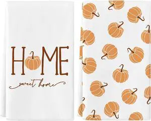 Fall Kitchen Towels 18x26 Inch Set of 2 Autumn Thanksgiving Kitchen Decor | Watercolor Orange Pumpkin Sweet Home Vintage Farmhouse Seasonal Ultra Absorbent Hand & Dish Towels Drying Dishcloth Fall Kitchen Towels 18x26 Inch Set of 2 Autumn Thanksgiving Kitchen Decor | Watercolor Orange Pumpkin Sweet Home Vintage Farmhouse Seasonal Ultra Absorbent Hand & Dish Towels Drying Dishcloth