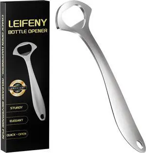 Heavy-Duty Beer Bottle Opener for Home and Bar Bartender | Easy Pop Cap, Zinc Alloy Metal with Smooth Surface, Comfortable Grip, Gift Packaging Included Heavy-Duty Beer Bottle Opener for Home and Bar Bartender | Easy Pop Cap, Zinc Alloy Metal with Smooth Surface, Comfortable Grip, Gift Packaging Included