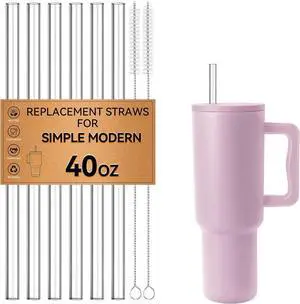 Straws for Simple Modern 40 oz 50 oz Tumbler, 12.2" Extra Long Straw | Straw for Simply Modern 40oz Cups, Clear Tritan Plastic, BPA Free,Reusable Drinking Straws with Cleaning Brush Straws for Simple Modern 40 oz 50 oz Tumbler, 12.2" Extra Long Straw | Straw for Simply Modern 40oz Cups, Clear Tritan Plastic, BPA Free,Reusable Drinking Straws with Cleaning Brush