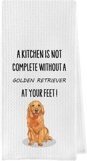 Golden Retriever Dish Towels - Golden Retriever Gifts Decorative Waffle Weave Kitchen Towels, Hand Towel, Tea Towel (16×24 Inches) Golden Retriever Dish Towels - Golden Retriever Gifts Decorative Waffle Weave Kitchen Towels, Hand Towel, Tea Towel (16×24 Inches)