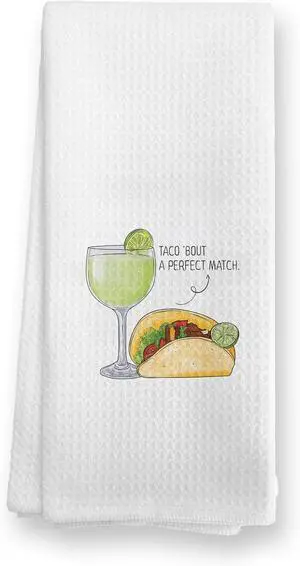 Funny Taco and Margarita Kitchen Towels, Tacos Decor Kitchen TowelsEngagement Wedding Valentine's Day Gifts for Couples Hand Towels for Bathroom, Taco Themed Gifts, 16x24 Inch Funny Taco and Margarita Kitchen Towels, Tacos Decor Kitchen TowelsEngagement Wedding Valentine's Day Gifts for Couples Hand Towels for Bathroom, Taco Themed Gifts, 16x24 Inch