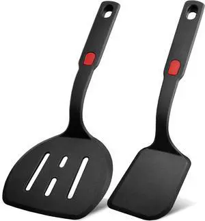 2 Piece Silicone Pancake Spatula Turner | 600°F Heat Resistant Spatulas for Nonstick Cookware,Large Kitchen Cooking Utensils Set for Egg,Pancake,Burger 2 Piece Silicone Pancake Spatula Turner | 600°F Heat Resistant Spatulas for Nonstick Cookware,Large Kitchen Cooking Utensils Set for Egg,Pancake,Burger