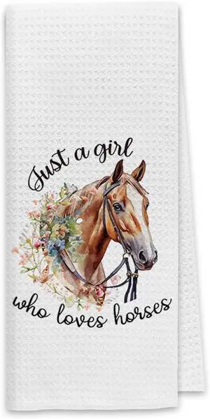 Dibor Horse Western Kitchen Towels, Gifts for Horse Lovers Dish Towels Dishcloth, Cowboy Animals Flowers Horses Hand Tea Towel for Bathroom Kitchen, 16x24 Inches Dibor Horse Western Kitchen Towels, Gifts for Horse Lovers Dish Towels Dishcloth, Cowboy Animals Flowers Horses Hand Tea Towel for Bathroom Kitchen, 16x24 Inches
